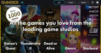 Dunder Casino Screenshot