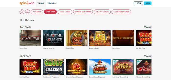 Spin & Win Casino Screenshot